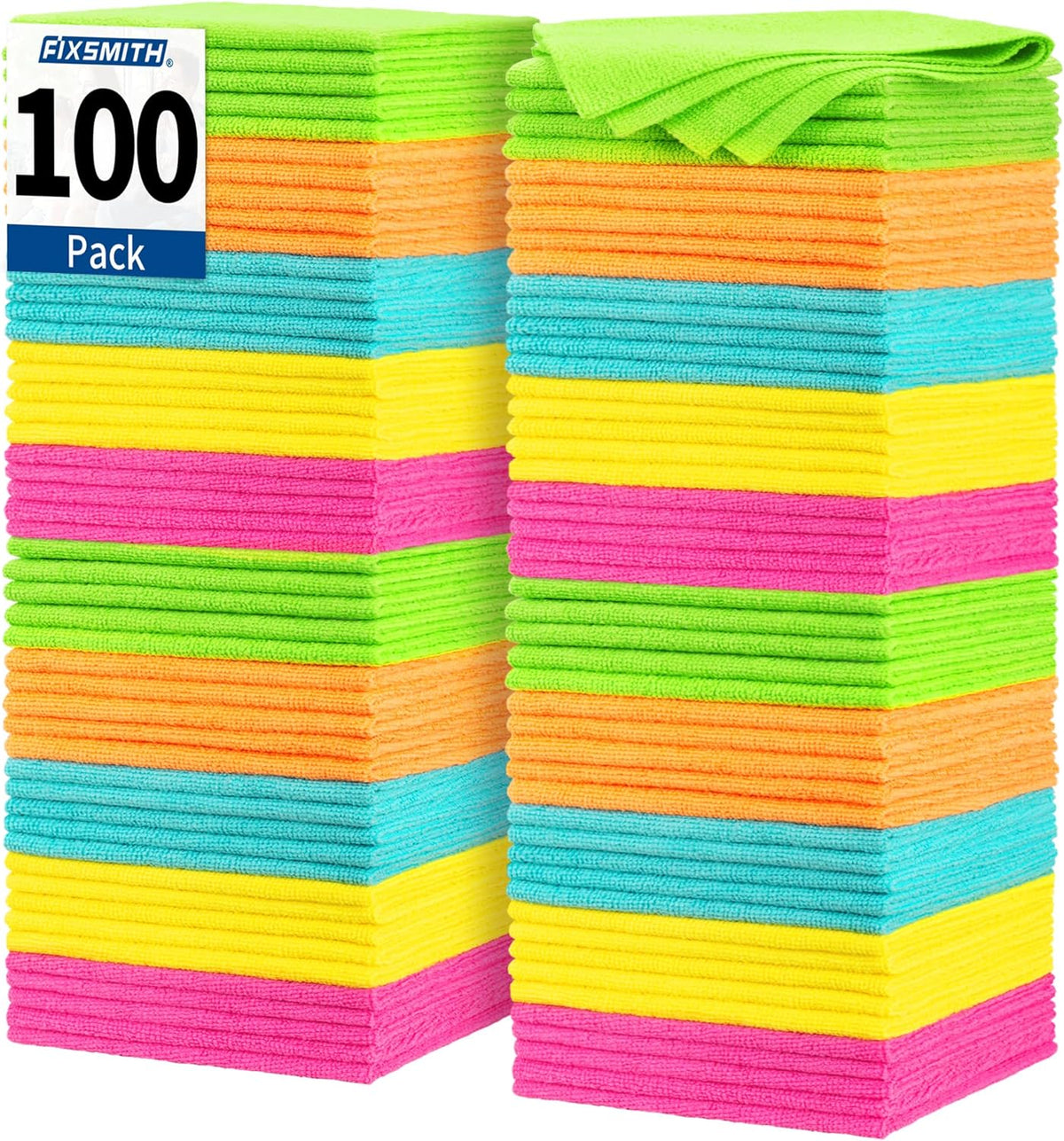 Shop Towels, Pack of 200, Grey Microfiber Cleaning Cloth Bulk, Microfiber Towels for Cars, All-Purpose Absorbent Cleaning Rags, Dust Cloth for Automotive, Mechanic, Garage, 11.5 x 11.5 inch