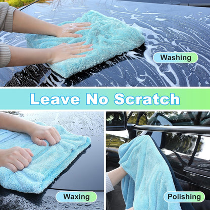 18 Pack Microfiber Cleaning Cloth, Kitchen Towels for Dish Drying Washing, Absorbent Streak Free Lint Free Rags for Cleaning, Reusable and Washable Towels - 10" x 10"