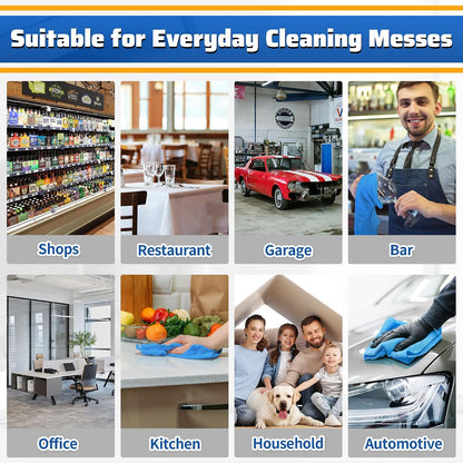 Microfiber Cleaning Cloth, Cleaning Rags Microfiber Towel Bulk Absorbent Lint-Free Wash Cloths, All-Purpose Shop Towels for Cars, Automotive, Garage, Home & Kitchen 11.5"*11.5"