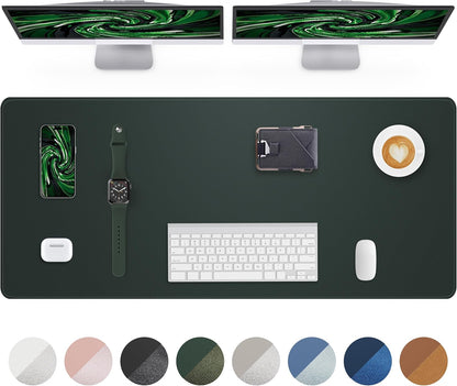 AFIING Large Desk Mat 55" x 24" - PU Leather Desk Pad Protector, Waterproof Non-Slip Extended Mouse Pad for Office Desk, Keyboard, Laptop and Home Workspace (Black)