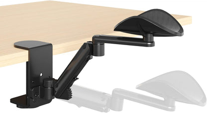 Clamp-on Adjustable Arm Rest, 360° Rotating Elbow Rest for Desk