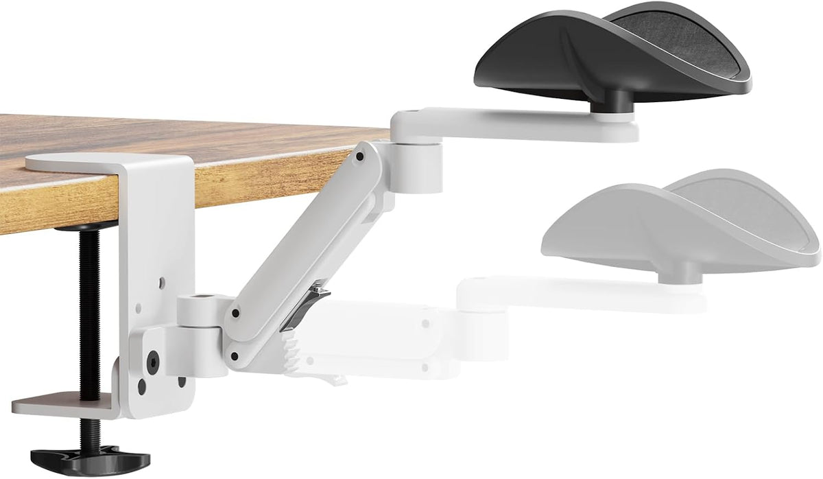 Clamp-on Adjustable Arm Rest, 360° Rotating Elbow Rest for Desk