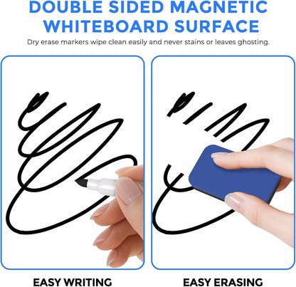 Monthly Calendar Dry Erase Board for Wall, 16"x12", White Frame