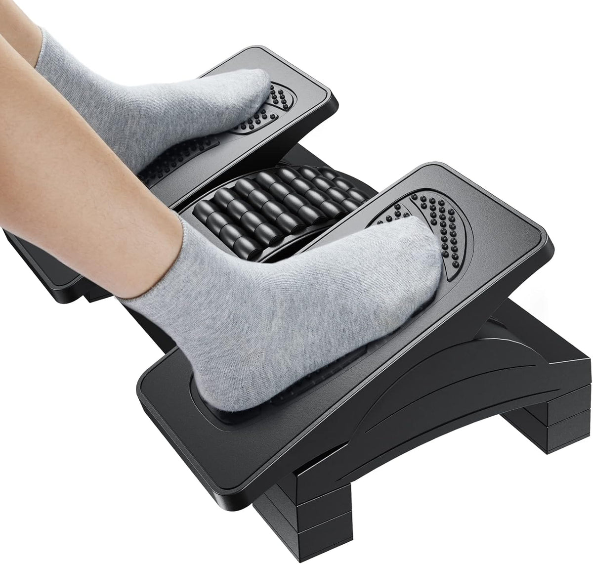 Adjustable Foot Rest Under Desk with Massage Texture and Roller