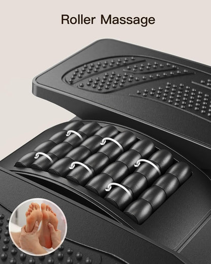 Adjustable Foot Rest Under Desk with Massage Texture and Roller