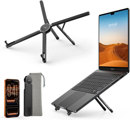 Portable Laptop Stand for Desk Travel 0.47in Ultra-Slim Non-Magnet