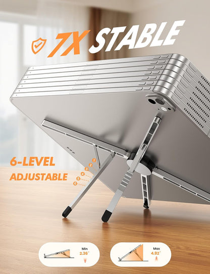 Portable Laptop Stand for Desk Travel 0.47in Ultra-Slim Non-Magnet