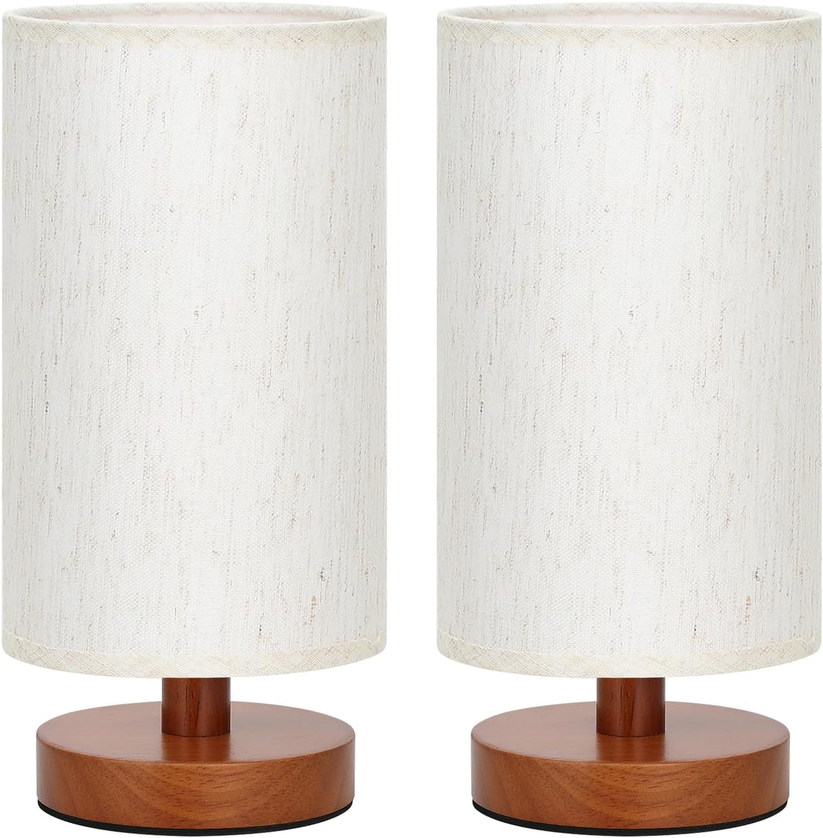 Fenmzee 9" Small Table Lamp for Bedroom - Inline Control with 3000K Bulb