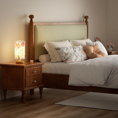 Fenmzee 9" Small Table Lamp for Bedroom - Inline Control with 3000K Bulb