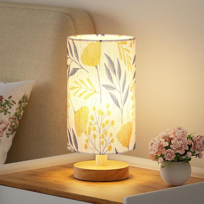 Fenmzee 9" Small Table Lamp for Bedroom - Inline Control with 3000K Bulb