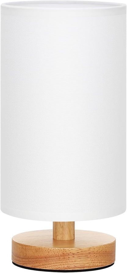 Fenmzee 9" Small Table Lamp for Bedroom - Inline Control with 3000K Bulb