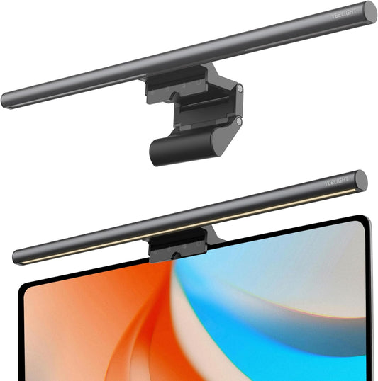 Monitor Light Bar, Computer Monitor Lamp for Home Office Gaming, 250LM No Glare Eye-Care LED Screen Bar, Touch Control USB Reading Desk Lamp with Stepless Dimming for Flat & Curved Monitor