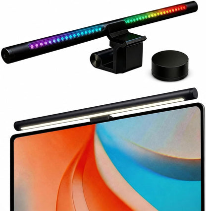 Monitor Light Bar, Computer Monitor Lamp for Home Office Gaming, 250LM No Glare Eye-Care LED Screen Bar, Touch Control USB Reading Desk Lamp with Stepless Dimming for Flat & Curved Monitor