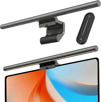 Monitor Light Bar, Computer Monitor Lamp for Home Office Gaming, 250LM No Glare Eye-Care LED Screen Bar, Touch Control USB Reading Desk Lamp with Stepless Dimming for Flat & Curved Monitor