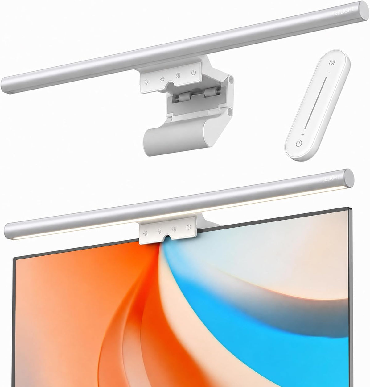 Monitor Light Bar, Computer Monitor Lamp for Home Office Gaming, 250LM No Glare Eye-Care LED Screen Bar, Touch Control USB Reading Desk Lamp with Stepless Dimming for Flat & Curved Monitor