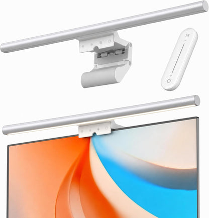 Monitor Light Bar, Computer Monitor Lamp for Home Office Gaming, 250LM No Glare Eye-Care LED Screen Bar, Touch Control USB Reading Desk Lamp with Stepless Dimming for Flat & Curved Monitor
