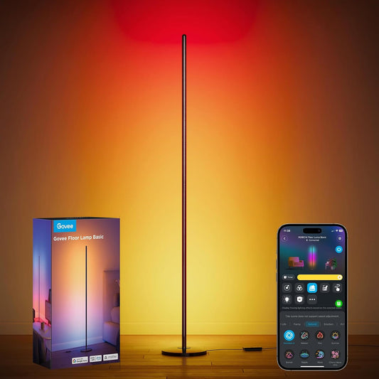 RGBIC Floor Lamp Basic, 1000lm LED Corner Lamp, Black
