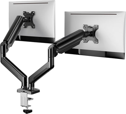 Dual Monitor Stand up to 33 inches Screen, Load-Bearing Max 22 lbs Each Arm, Adjustable Dual Monitor Mount, Sturdy Steel vesa Monitor Mount with Stable VESA 75x75 100x100mm