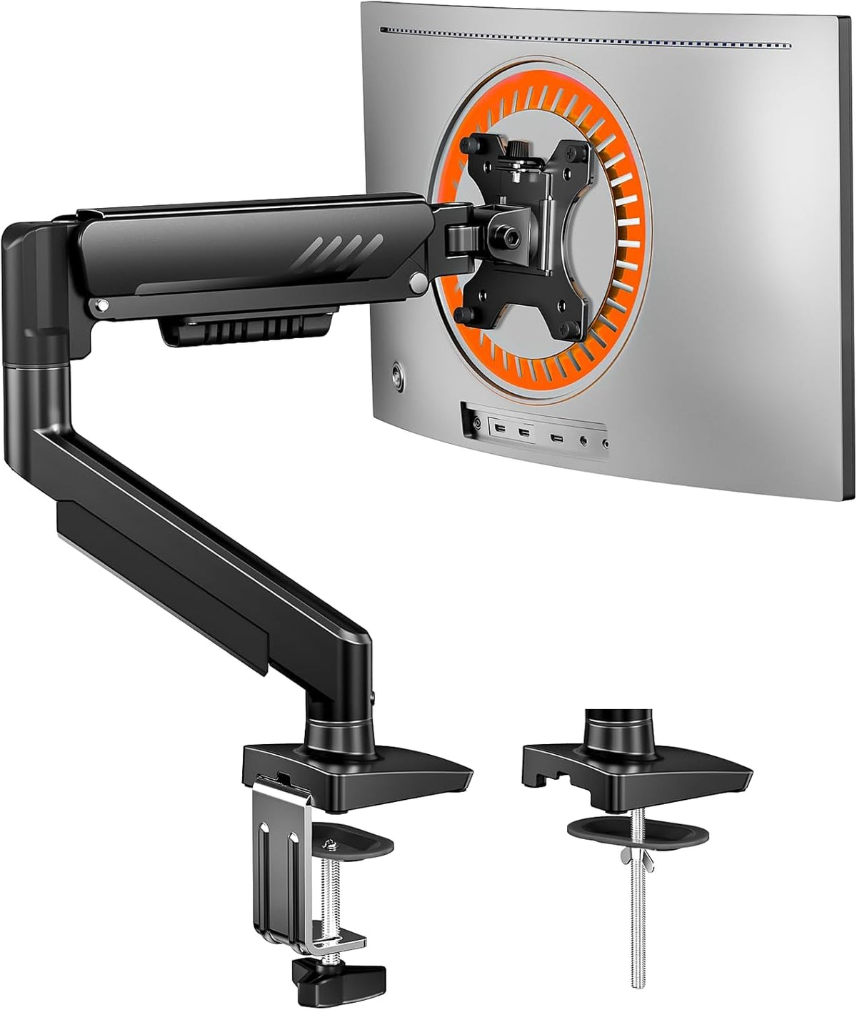 Dual Monitor Stand up to 33 inches Screen, Load-Bearing Max 22 lbs Each Arm, Adjustable Dual Monitor Mount, Sturdy Steel vesa Monitor Mount with Stable VESA 75x75 100x100mm