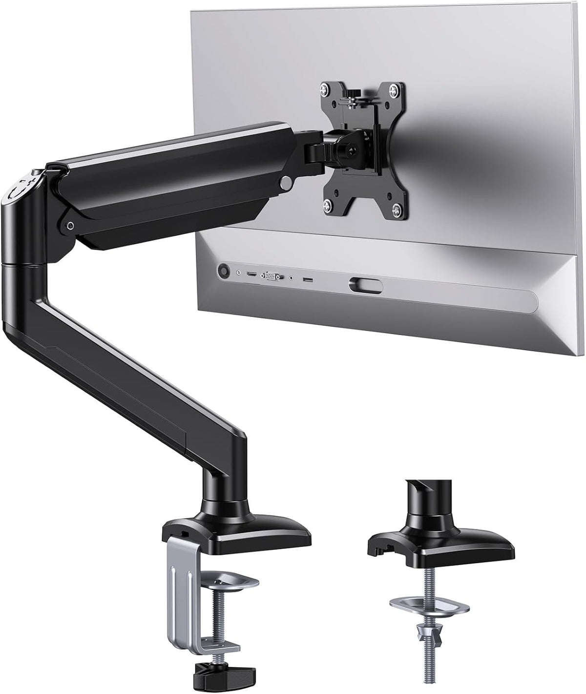 Dual Monitor Stand up to 33 inches Screen, Load-Bearing Max 22 lbs Each Arm, Adjustable Dual Monitor Mount, Sturdy Steel vesa Monitor Mount with Stable VESA 75x75 100x100mm