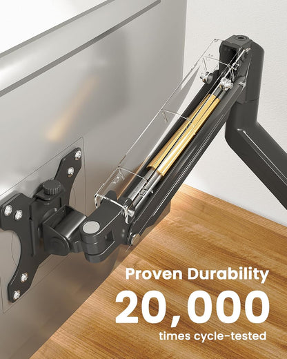 Dual Monitor Stand up to 33 inches Screen, Load-Bearing Max 22 lbs Each Arm, Adjustable Dual Monitor Mount, Sturdy Steel vesa Monitor Mount with Stable VESA 75x75 100x100mm