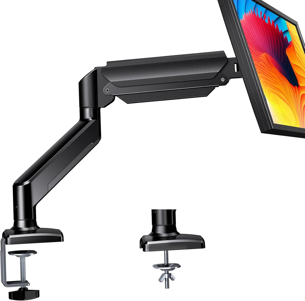 Dual Monitor Stand up to 33 inches Screen, Load-Bearing Max 22 lbs Each Arm, Adjustable Dual Monitor Mount, Sturdy Steel vesa Monitor Mount with Stable VESA 75x75 100x100mm