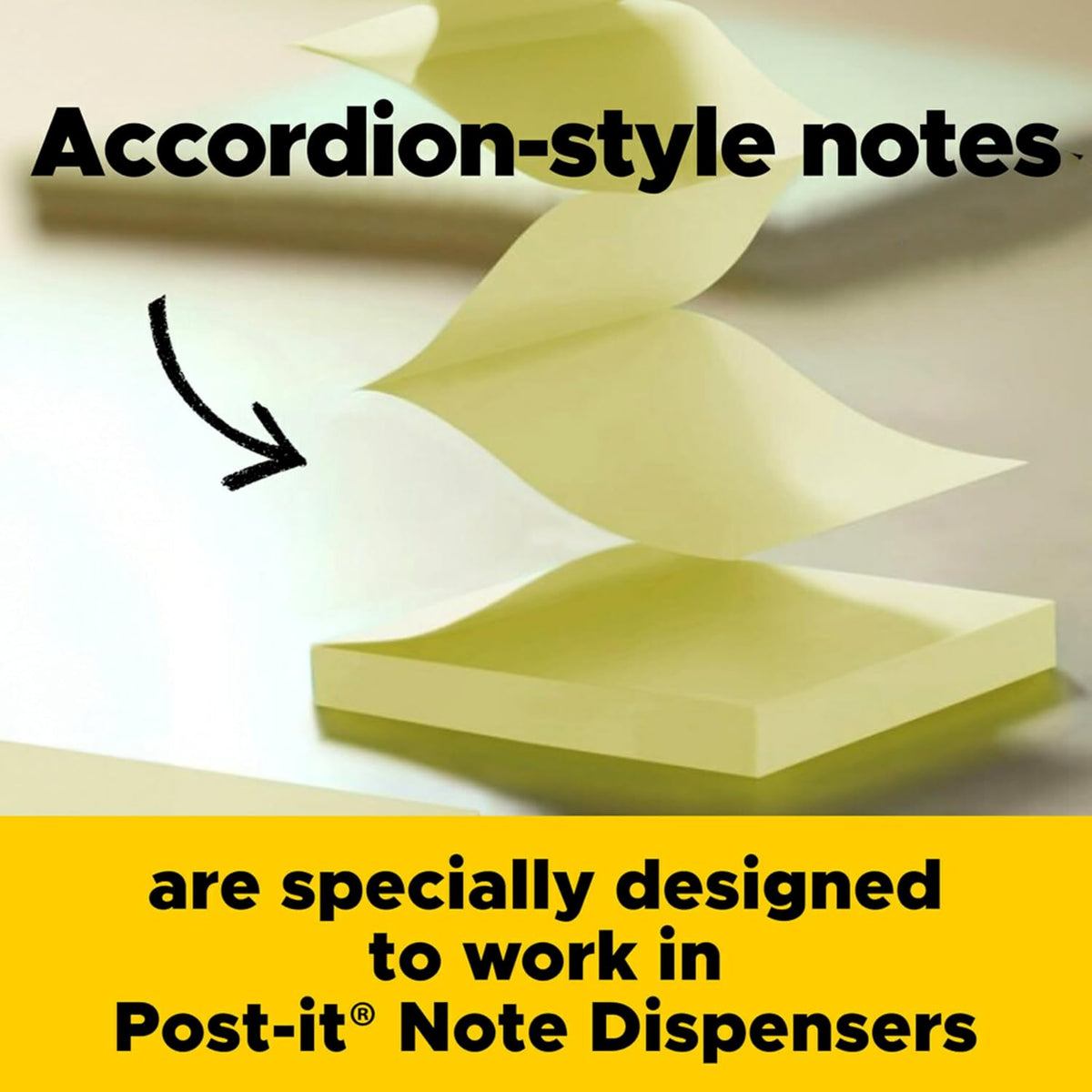 Note & Flag Dispenser, Black Base Clear Top, 1 Note Pad, 2 Flag Pad