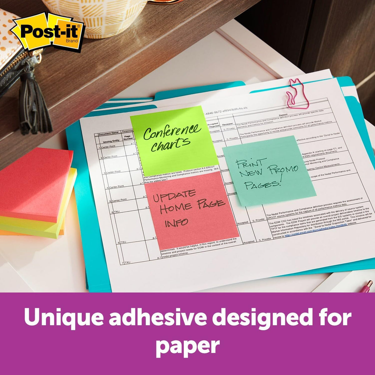 Note & Flag Dispenser, Black Base Clear Top, 1 Note Pad, 2 Flag Pad