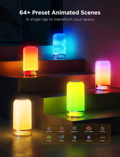 RGBIC Smart Table Lamp 2, Touch Bedside Small Table Lamp (Corded)