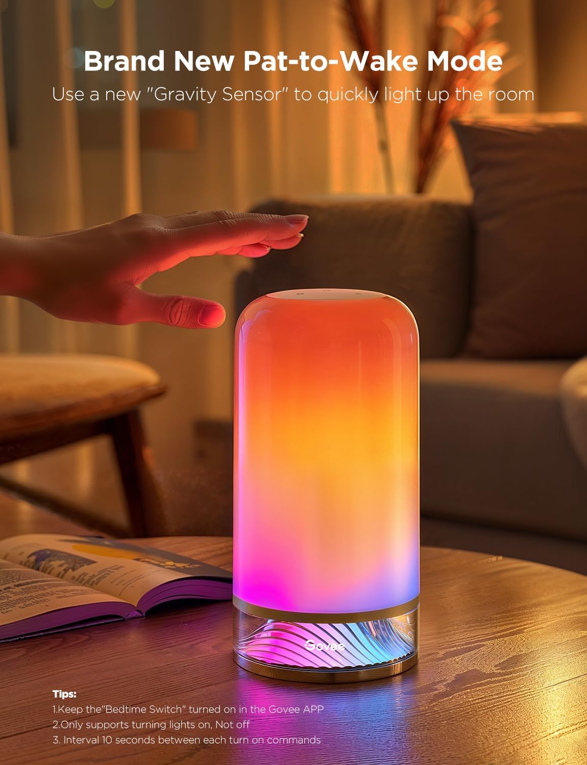 RGBIC Smart Table Lamp 2, Touch Bedside Small Table Lamp (Corded)