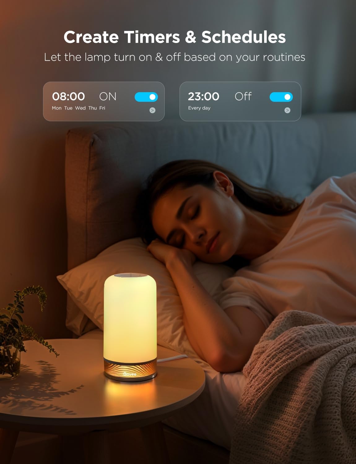 RGBIC Smart Table Lamp 2, Touch Bedside Small Table Lamp (Corded)