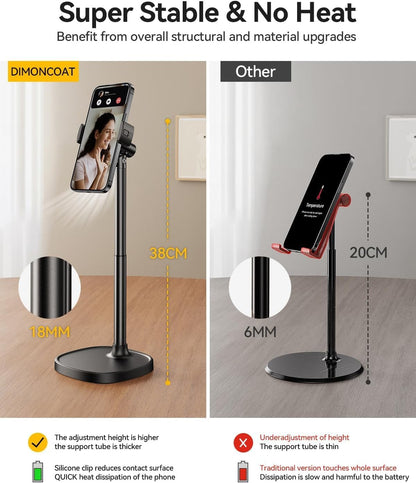Phone Stand for Desk Angle Height Adjustable Phone Holder iPhone