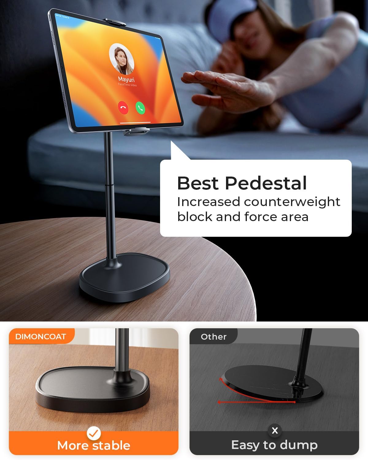 Phone Stand for Desk Angle Height Adjustable Phone Holder iPhone