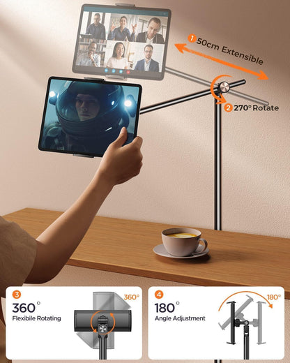 Phone Stand for Desk Angle Height Adjustable Phone Holder iPhone