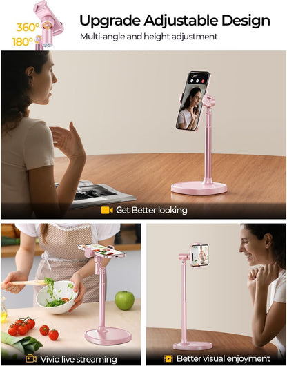 Phone Stand for Desk Angle Height Adjustable Phone Holder iPhone