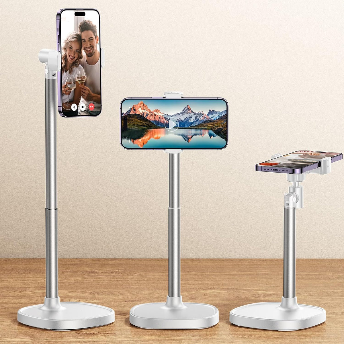 Phone Stand for Desk Angle Height Adjustable Phone Holder iPhone