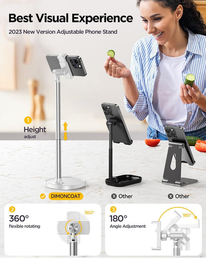 Phone Stand for Desk Angle Height Adjustable Phone Holder iPhone