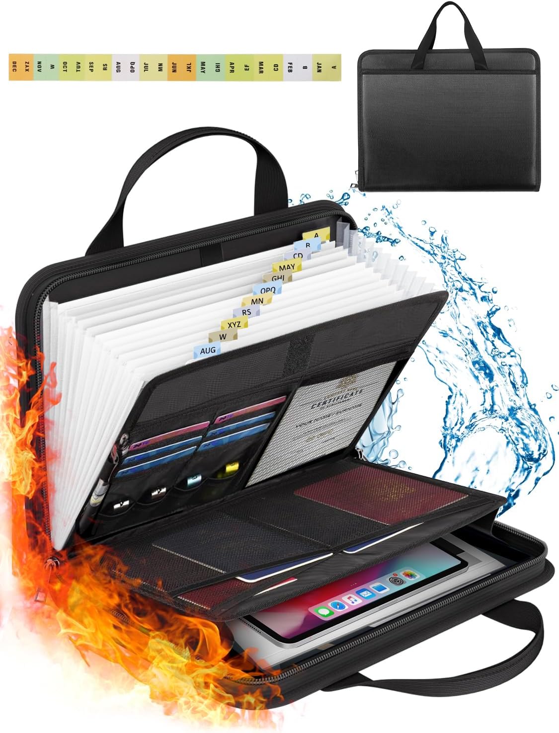 Important Document Organizer Folio Accordion File Organizer