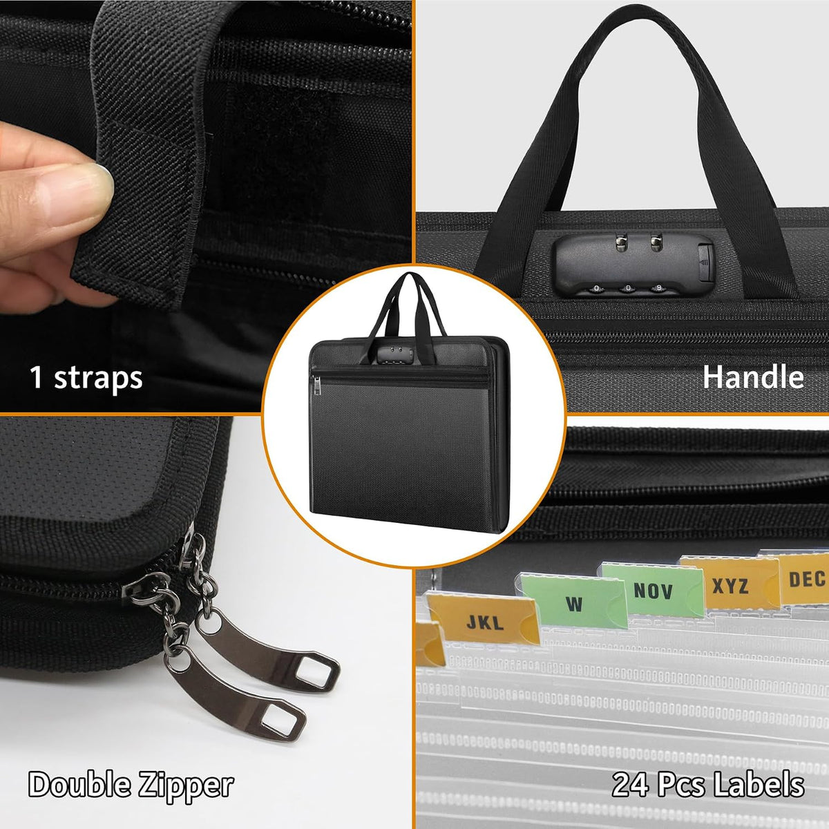 Important Document Organizer Folio Accordion File Organizer