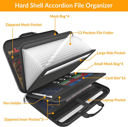 Important Document Organizer Folio Accordion File Organizer