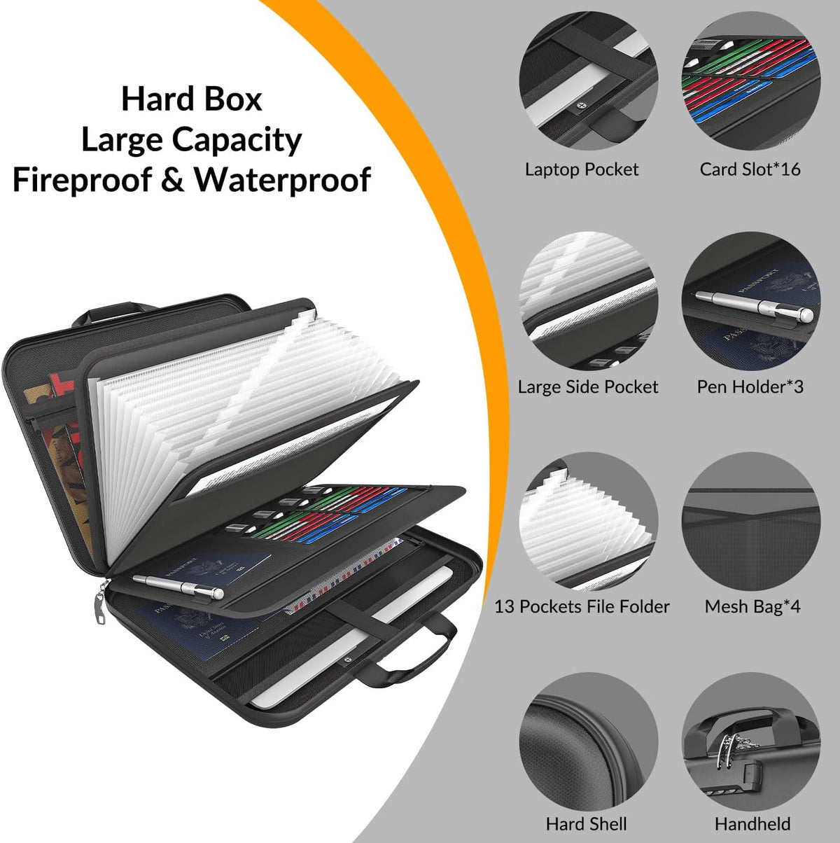 Important Document Organizer Folio Accordion File Organizer