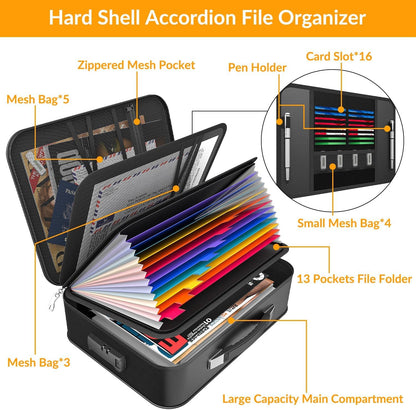 Important Document Organizer Folio Accordion File Organizer