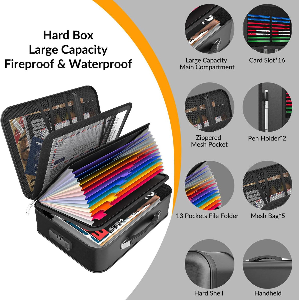 Important Document Organizer Folio Accordion File Organizer