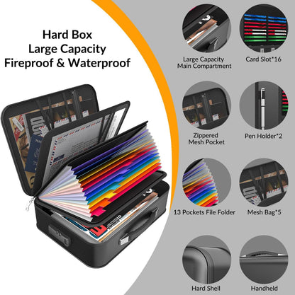 Important Document Organizer Folio Accordion File Organizer