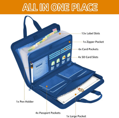 Important Document Organizer Folio Accordion File Organizer