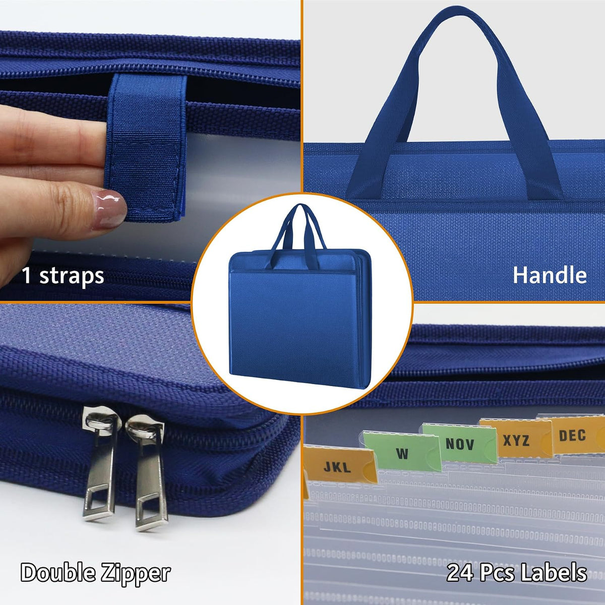Important Document Organizer Folio Accordion File Organizer