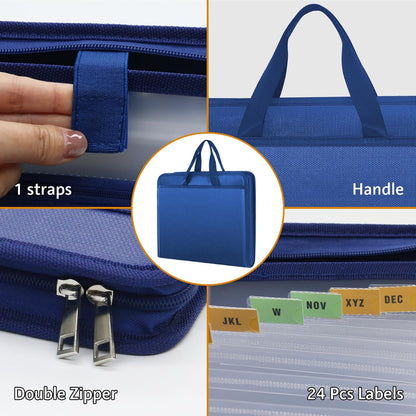 Important Document Organizer Folio Accordion File Organizer