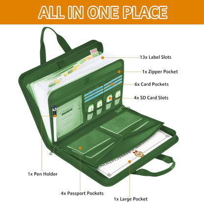Important Document Organizer Folio Accordion File Organizer