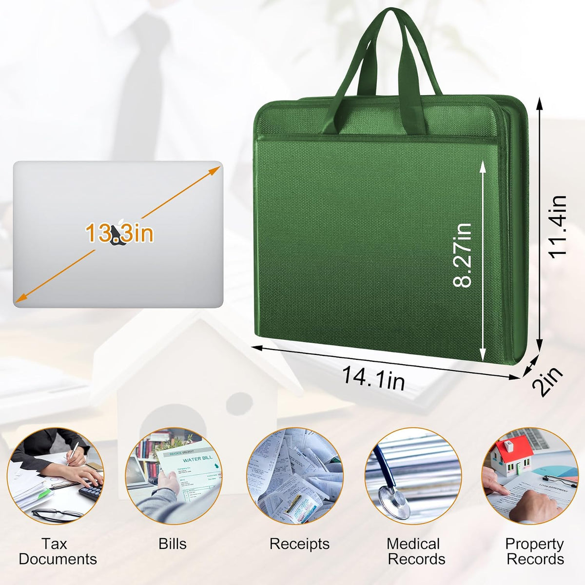 Important Document Organizer Folio Accordion File Organizer