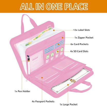 Important Document Organizer Folio Accordion File Organizer